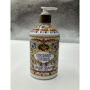 Lot of 3 Villa Flora hand soap dispenser 21.5 fl.oz  COCONUT CITRUS-Empty Bottle